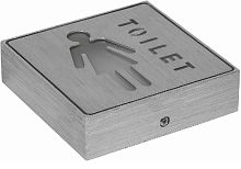 Светильник аккумуляторный Feron Туалет Ж EL54 220В АС / 3,6В/360mAh DC Серебро 110х110х20мм картинка 